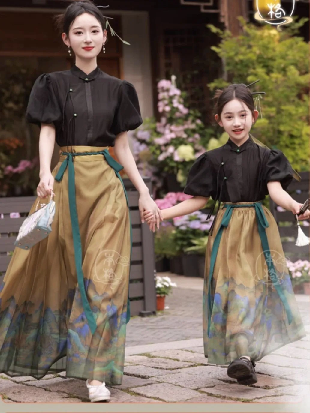 Origineel Meisje Hanfu Jurk Rok Chinese Stijl Vrouwen 2 Stuks Dagelijks Kostuum Set Mamianqun Ming Dynastie Paard Gezicht Rok Danskleding