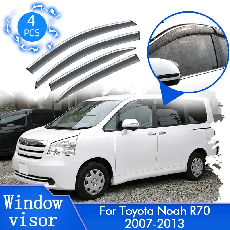 Untuk Toyota Noah R70 Voxy MK2 2007 2008 2009 2010 2011 2012 2013 pelindung jendela hujan matahari pelindung deflektor naungan penutup Trim