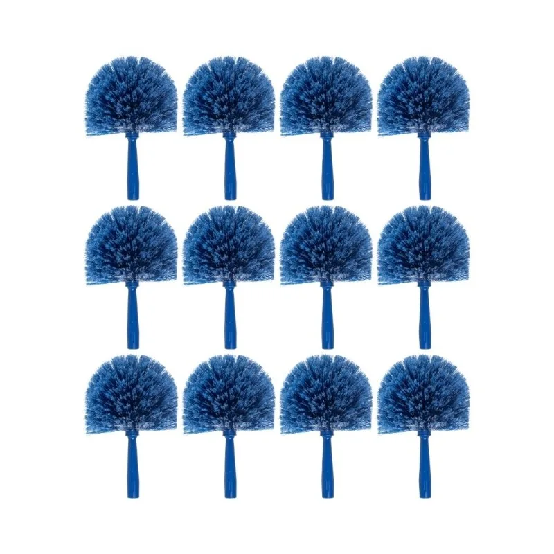 منفضة تنظيف كهرباء 12 عبوة، منفضة مستديرة مقاس 9 × 7 بوصة مع شعيرات مشحونة، أداة غبار زرقاء