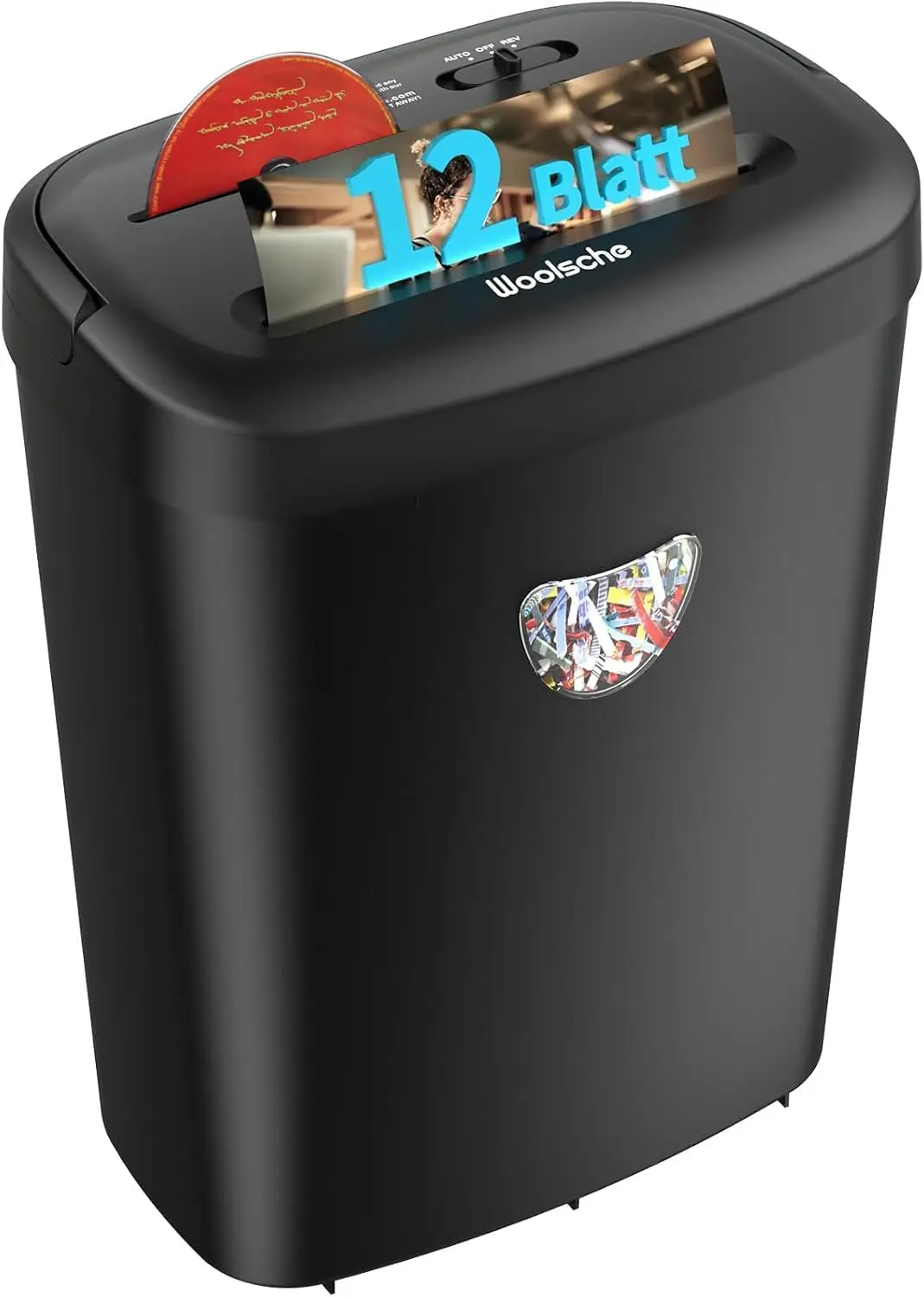 

Измельчитель документов, 12 листов одновременно, уничтожает кредитные карты/CD/скрепки, контейнер 25 л.