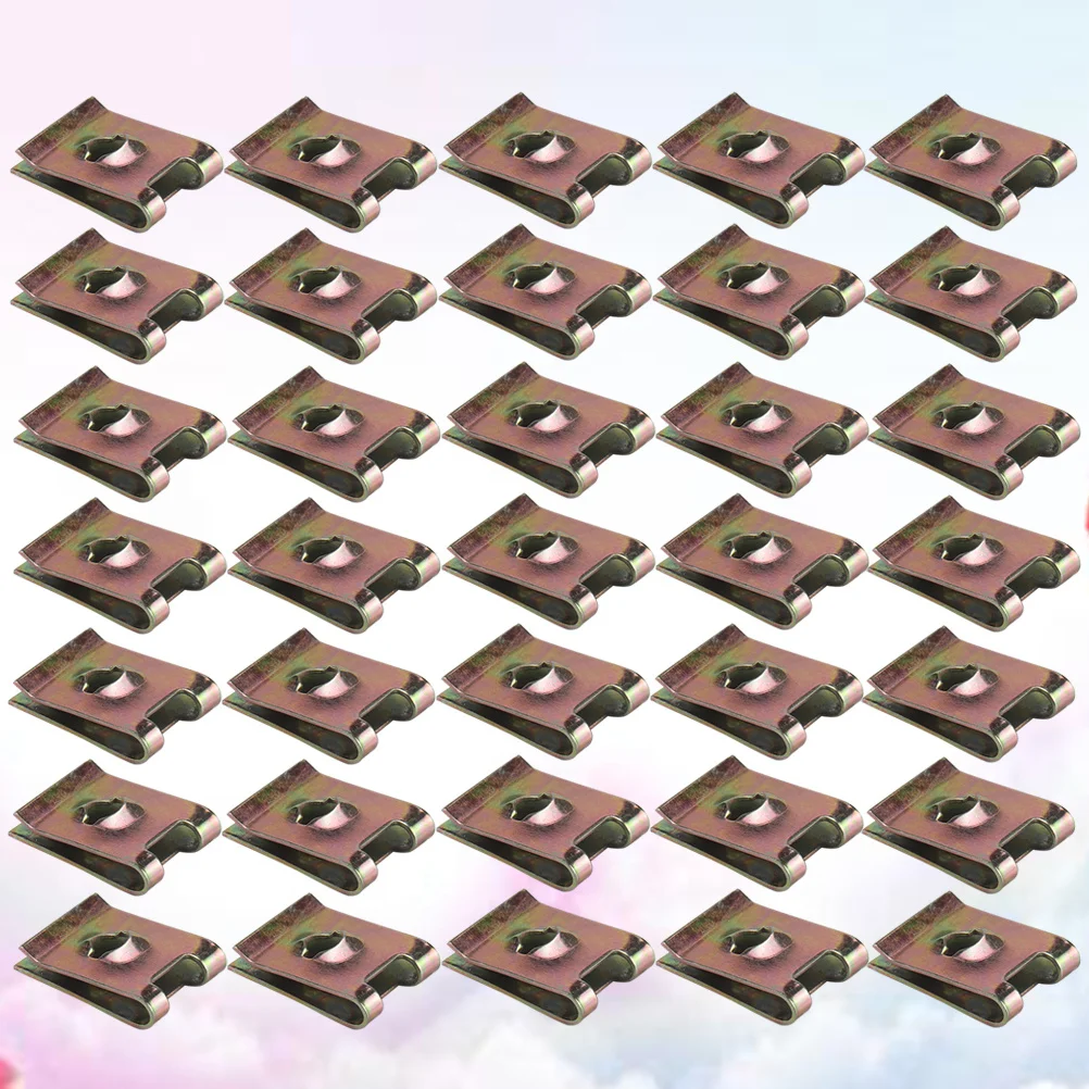 50 قطعة U الجوز السحابات عالية القوة المنغنيز الصلب البلاستيك جسم السيارة كليب دراجة نارية لوحة الكسوة الوفير تحديد U كليب #2