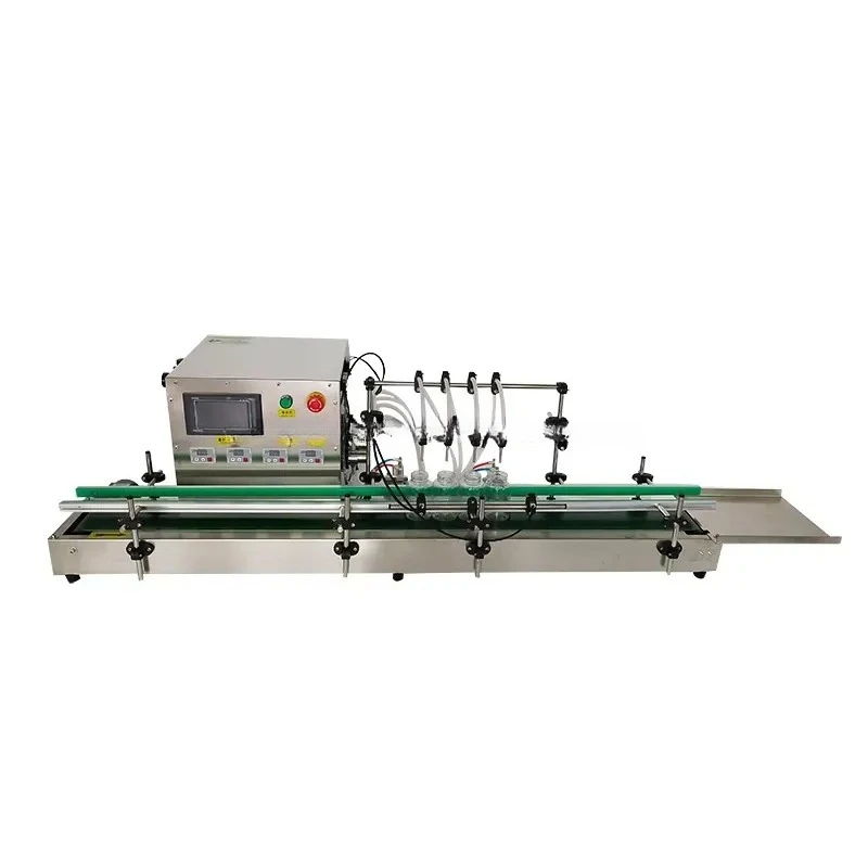 Automatic 4 Heads Fill Liquid 5-4500ml Table Top Magnetic Pump Filling Machine