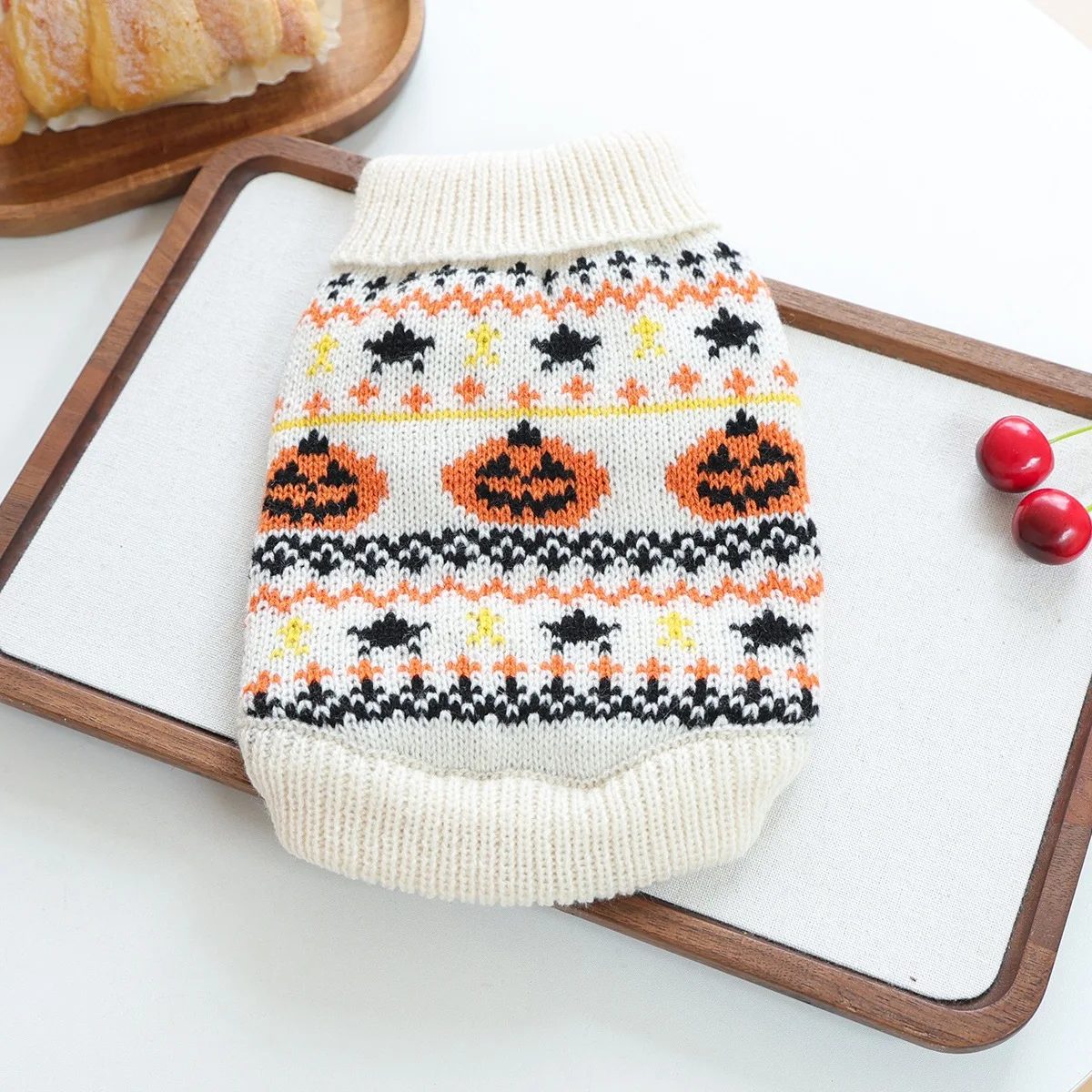 Halloween-Kostüme für Hunde, Herbst-Winter-Pullover, Mantel und Jacke, XS-XL, hoher Kragen, Katzenkleidung, Chihuahua, Yorkshire – Detail 8