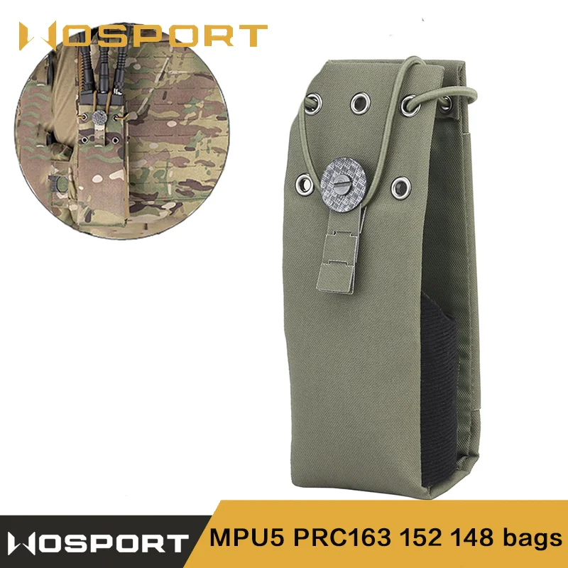 Outdoor universal radio bag, PTT bracket storage bag, MPU5 PRC163 PRC152 PRC148 bag, for vest