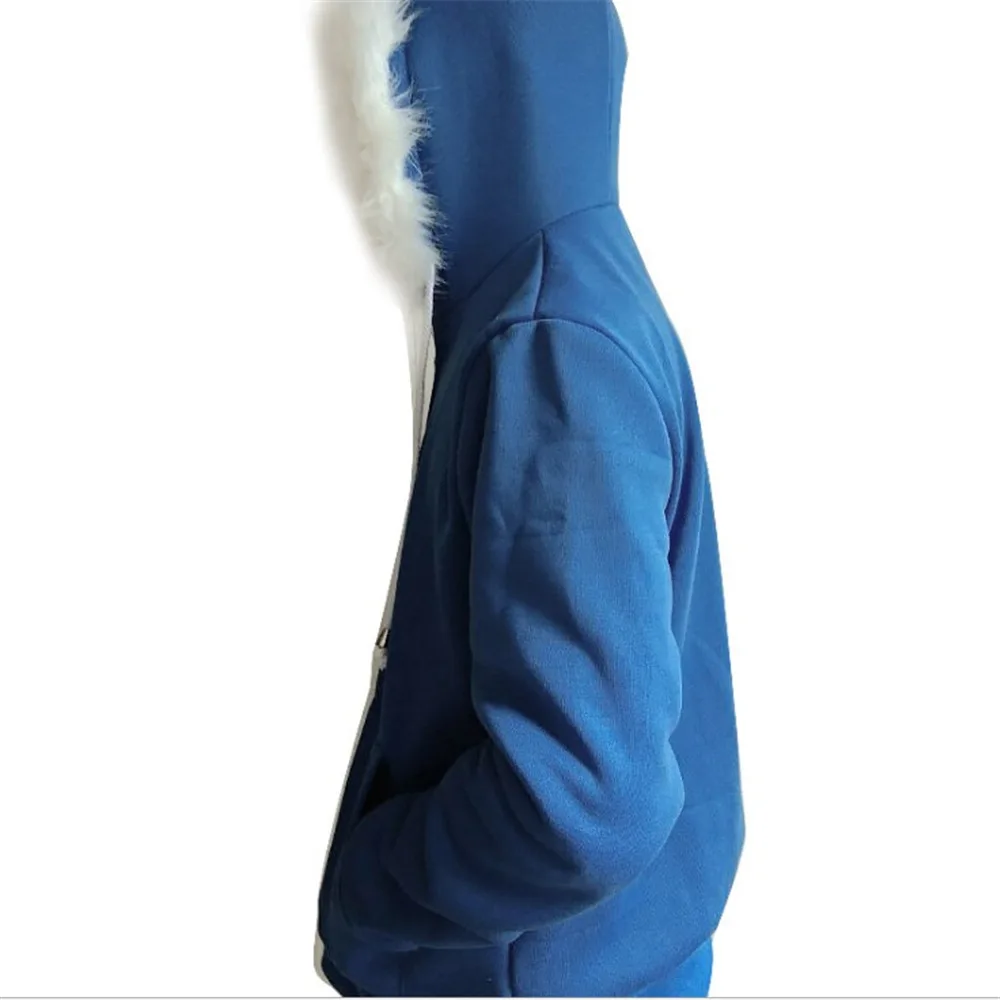 Sudadera con capucha para Cosplay de Undertale Sans, abrigo azul, disfraz de Halloween, chaqueta Unisex