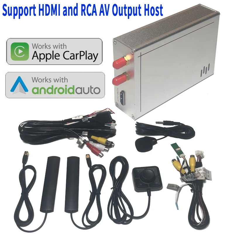 Universal Wireless CarPlay 2023 Android Car Adapter Car Display Upgrade Box For Any Cares Displayes With HDMI And RCA AV Output