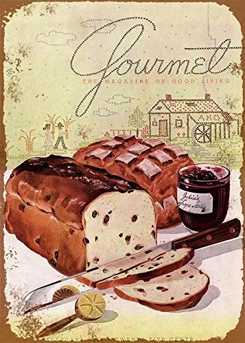 

A Loaf of Raisin Bread Retro Street Sign Household Metal Tin Sign Bar Cafe Car Motorcycle Garage Decoration Supplies