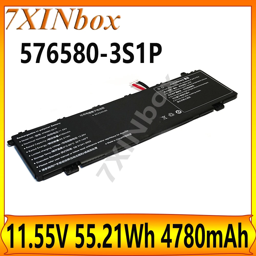 7XINbox 576580-3S1P 11.55V 55.21Wh 4780mAh Laptop Battery For Syspack Work 14 N14LMO For Digma Pro Pactos 14-inch DN14P5-ADXW02