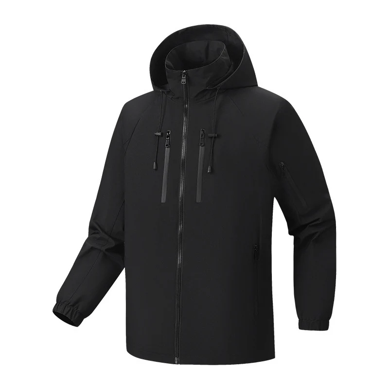 

Spring Autumn Men Hiking Jackets Fashion Men Climbing Waterproof Zipper Hooded Coats Men Sports Windbreaker Jacket Clothing