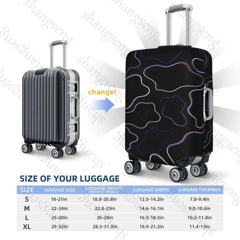 Luxury Irregular Lines Travel suitcase protective case, suitcase cover, elastic protection, washable Luggage cover, 18-32 in