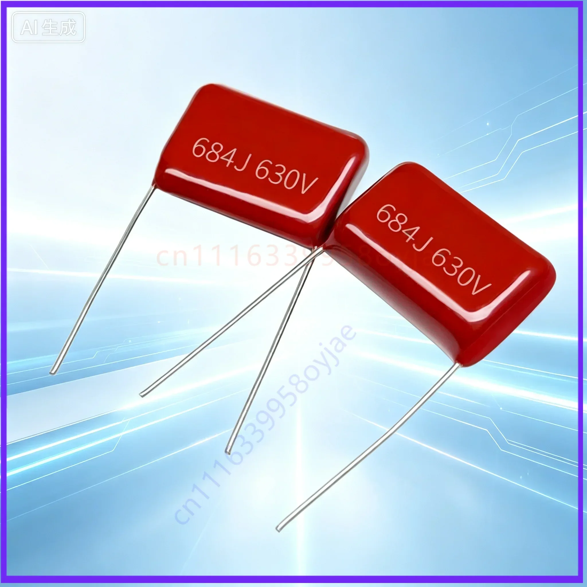 Reliable CBB22 Metallized Film Capacitor for Circuits,630V 0.68UF 20mm Lead Pitch
