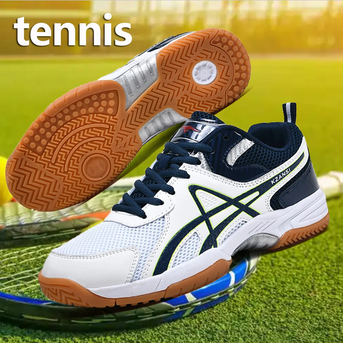 Hochwertige Professionelle Tennistrainingschuhe für Herren, Geeignet für Baseball, Softball, Lacrosse, Badminton, Rugby, Squash und Vielseitiges Training – Detail 2