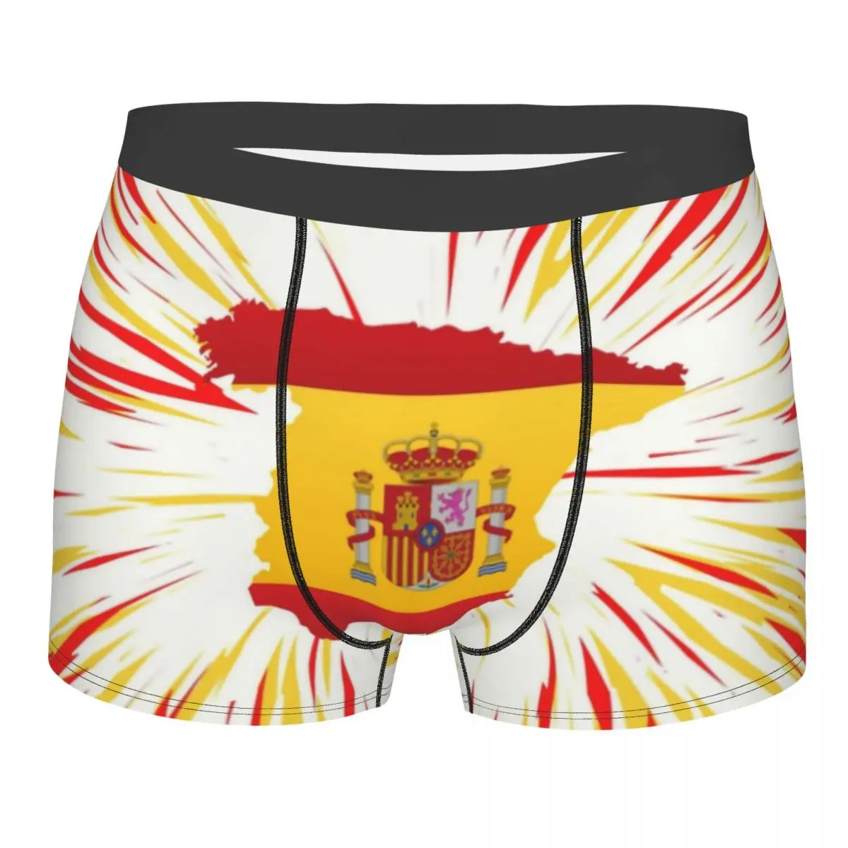 Essence Of Spain Map Flag Boxer Shorts For Men 3D Printed Male Spanish Pride Underwear Panties Briefs Soft Underpants