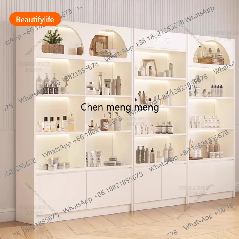 

a44 Nordic Creative Skin Care Cosmetics Display Cabinets Modern Minimalist Beauty Salon Ornament Storage Shelf Salon Furniture