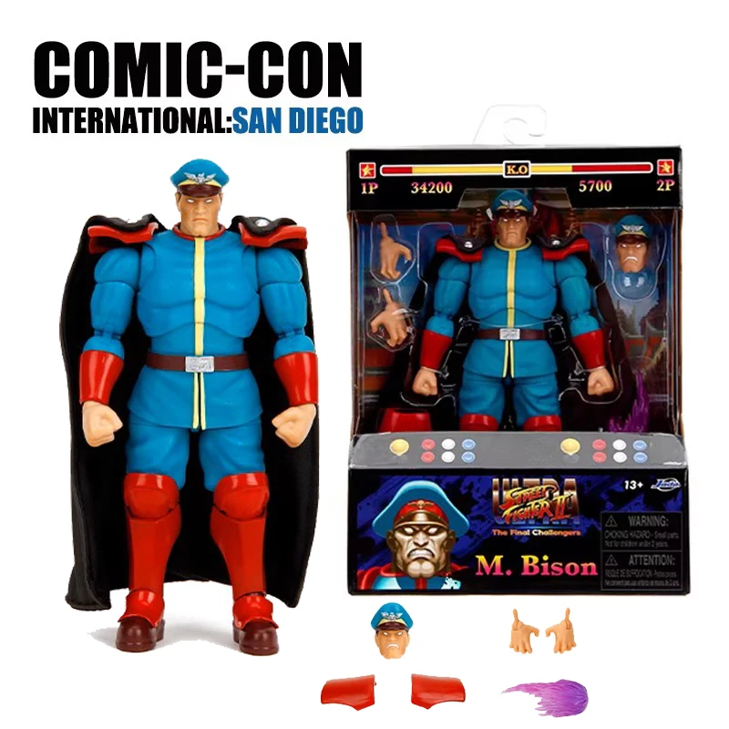 

Jada Toys Street Fighter M.Bison 6-дюймовая экшн-фигурка Модель Кукла Гаражный комплект