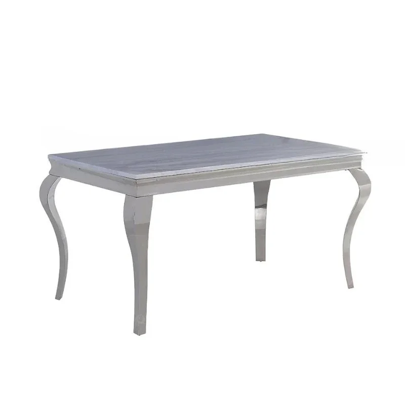 Marble dining table Modern Internet celebrity restaurant table and chairs 10 light luxury dining table and chairs combination