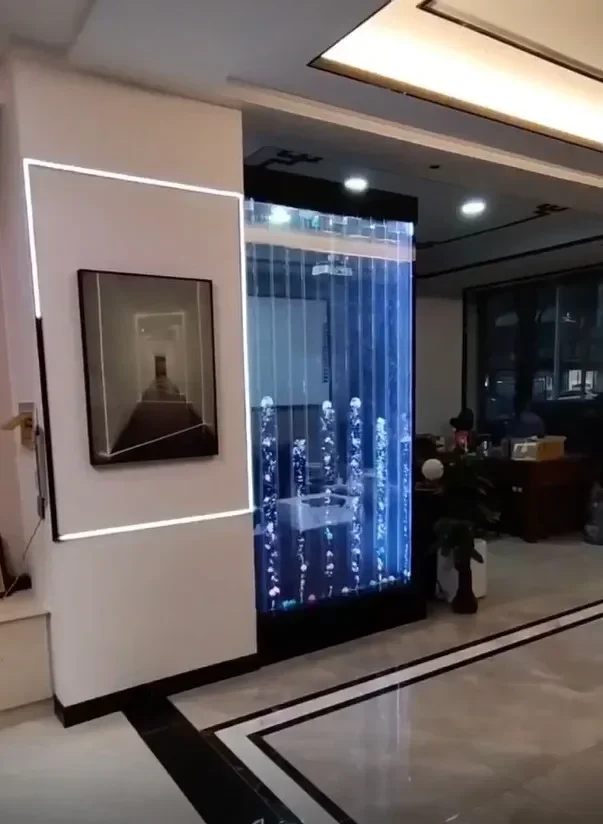 Water Curtain Wall Water Wall Bubble Water Dance Acrylic Screen and Partition Hallway Fish Tank Living Room Aquarium