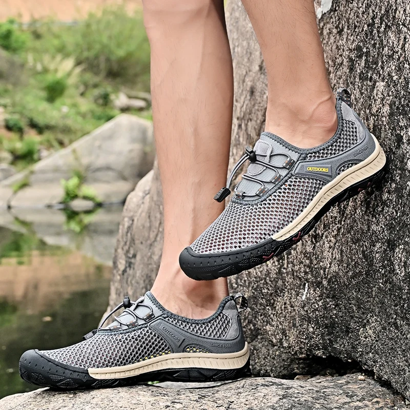 Brand New Summer Men Casual shoes Breathable Mesh cloth Loafers Soft Flats Sneakers Handmade Male Driving shoes Large Size 38-48