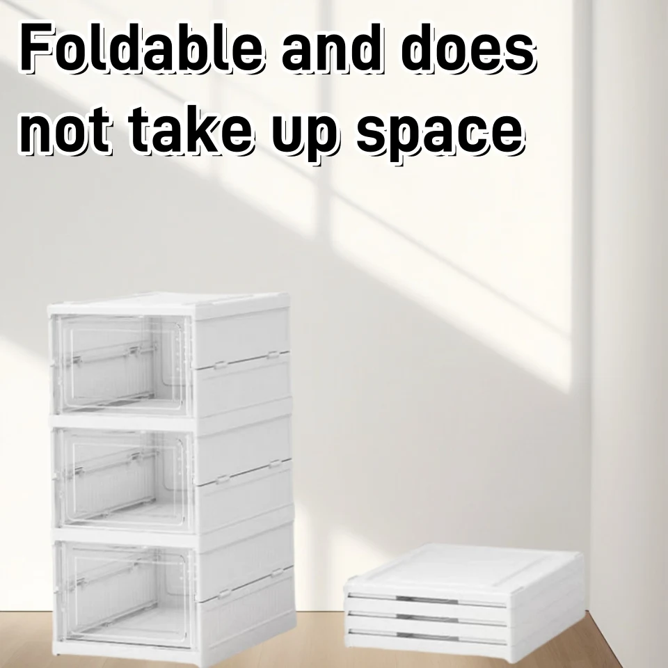 

Shoebox, Shoe Storage BoxTransparent ShoeboxStackableSolid PlasticNot Fragile Easy to Install - One-piece Shoebox with Door 3 La