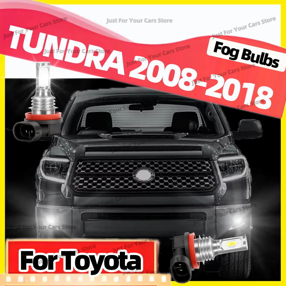 

2x светодиодные лампы 6000K для передних противотуманных фар Toyota TUNDRA 2008-2018, аксессуары