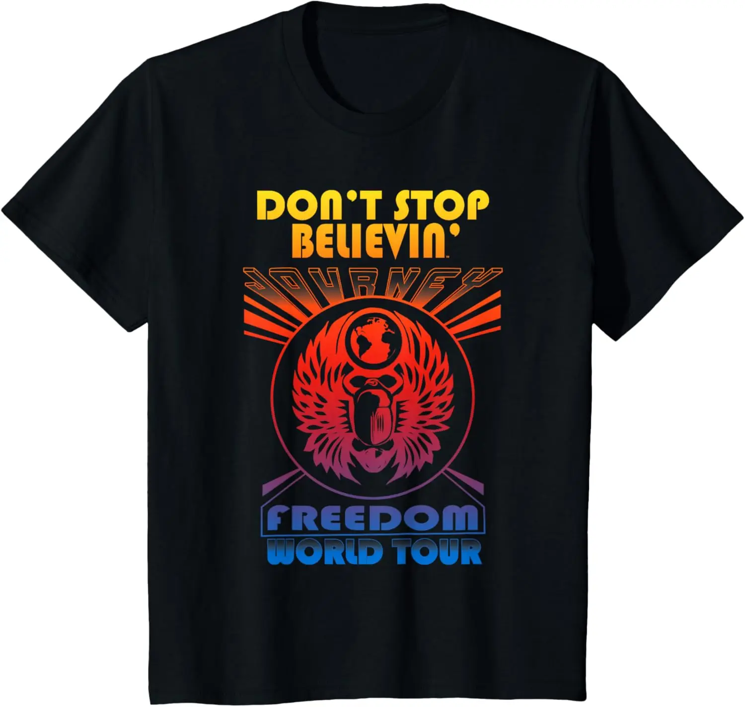 Kids Don't Stop Believin' T-Shirt 100% Cotton Trendy Y2K Short-Sleeve Tee – Soft, Quick-Drying, & Moisture-Wicking; Ideal Sports