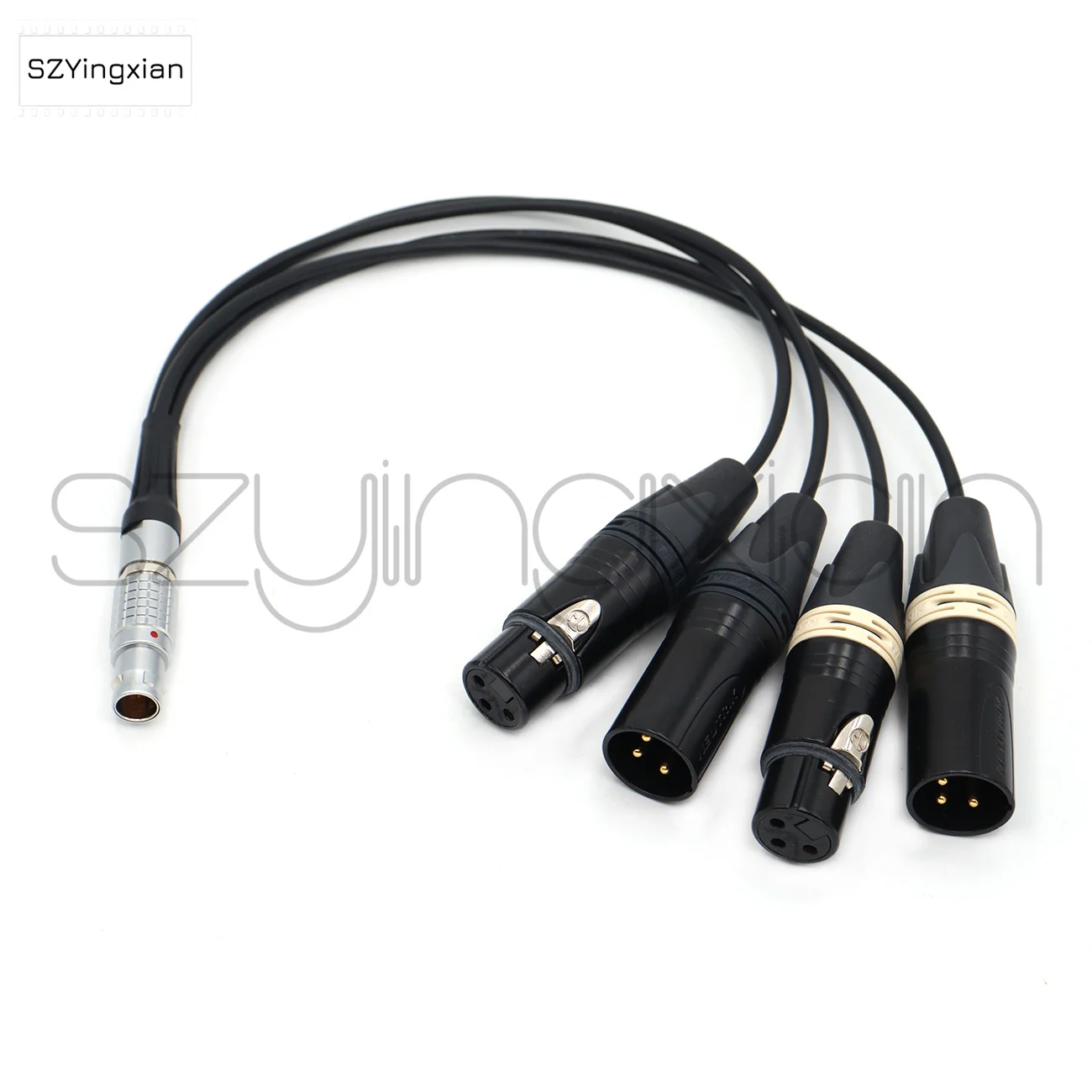 كابل اندلاع XLR (داخل/خارجي) لشاشة Atomos Shogun 7/الكلاسيكية 1B10Pin إلى XLR3 Pin للذكور والإناث