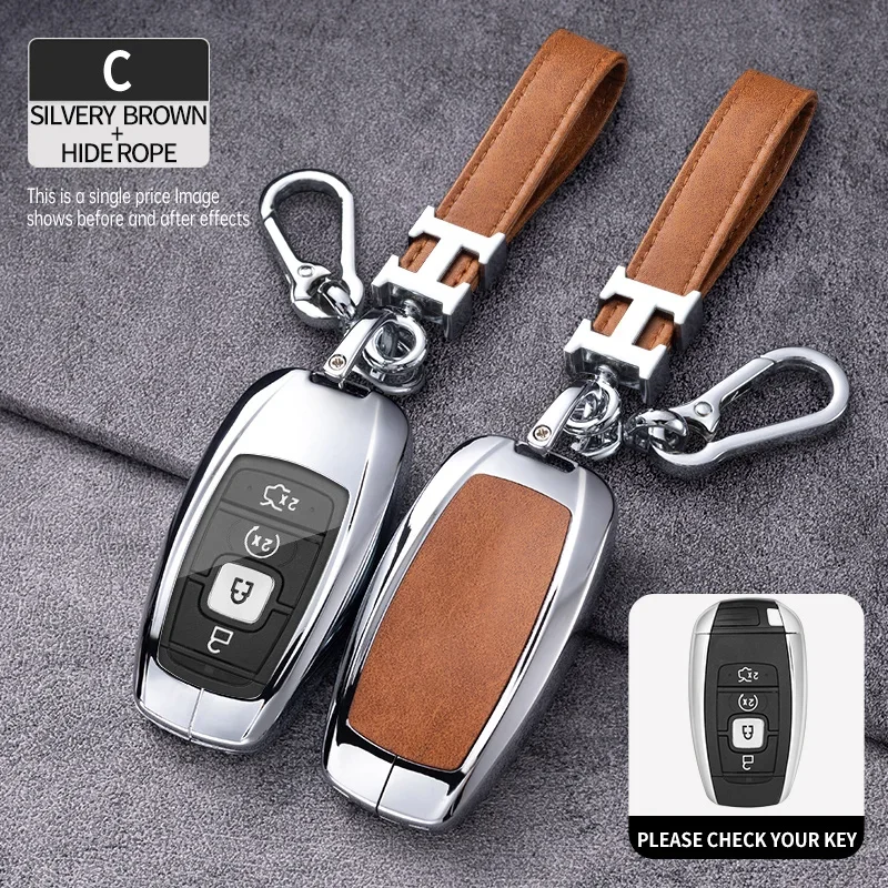 Zinc Alloy Car Key Case For Lincoln MKC MKZ MKX Continental Navigator Z Nautilus Aviator Corsair Bling Accessories