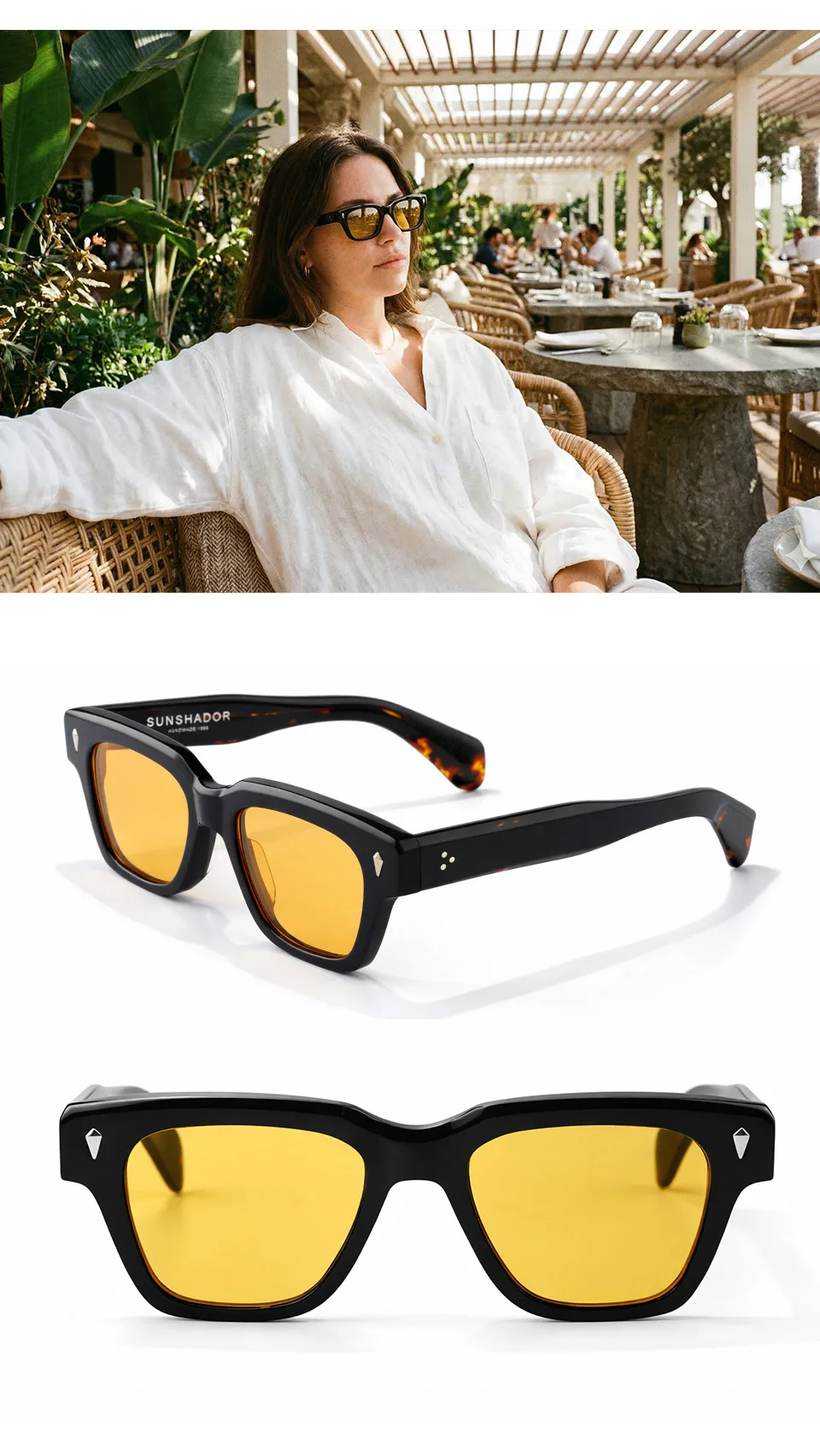 Luxusmarke Original Top-Qualität Sonnenbrille Handgefertigte Acetat-Herrenbrille Gafas De Sol Designer-Damenbrille Outdoor UV400 Schutz SONNENBRILLE – Detail 7