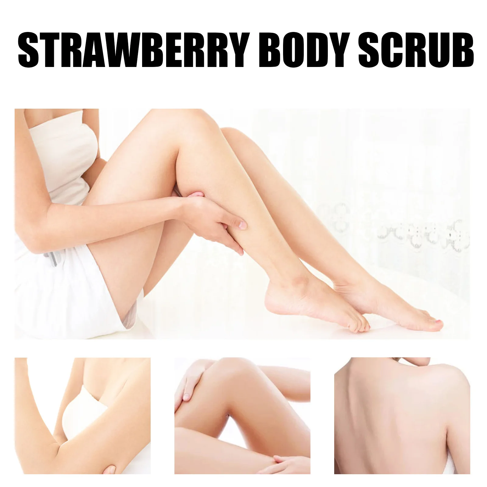 

EELHOE Strawberry Body Scrub Cream Clean Dirt Shrink Pores Deep Hydration Relieve Dryness Nourishing Skin Body Moisturize Cream