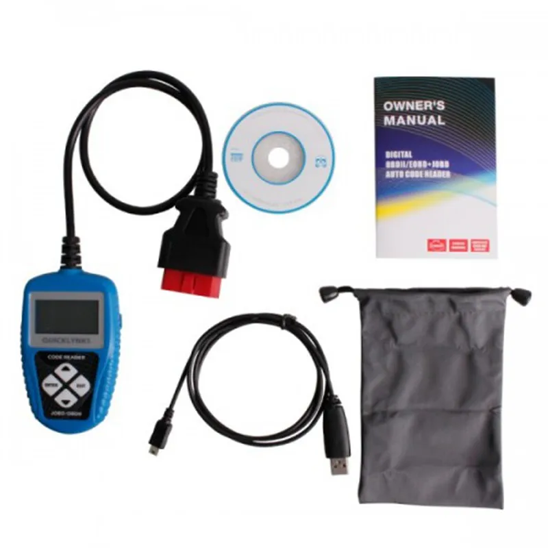 

Quicklynks Auto Code Reader T46 JOBD/OBDII/EOBD scanner Update Online Compliant With OBDII 16PIN US European And Asian vehicles