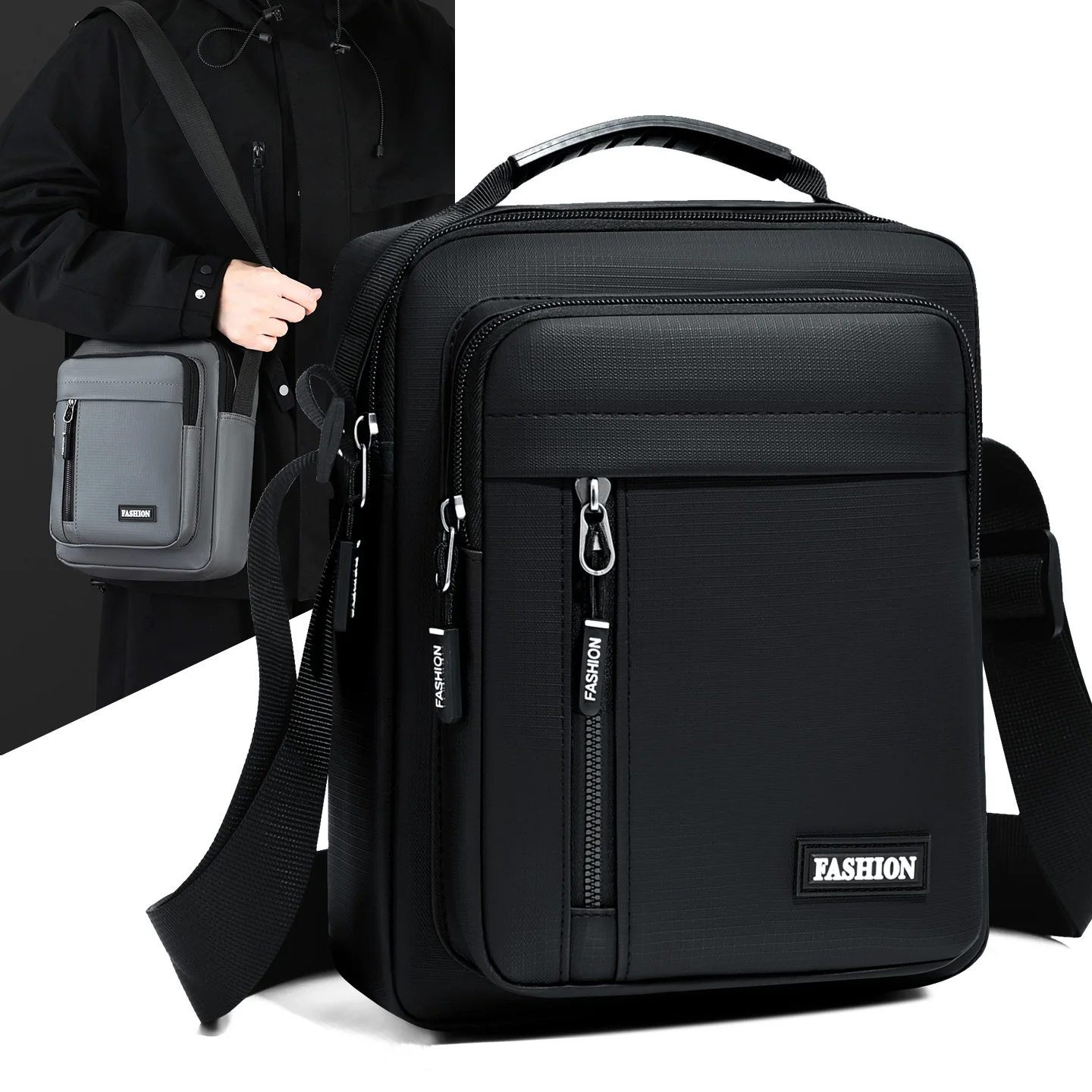 

Men's Lightweight Oxford Messenger Bag - Fashion Casual Shoulder Purse with Elegant Design