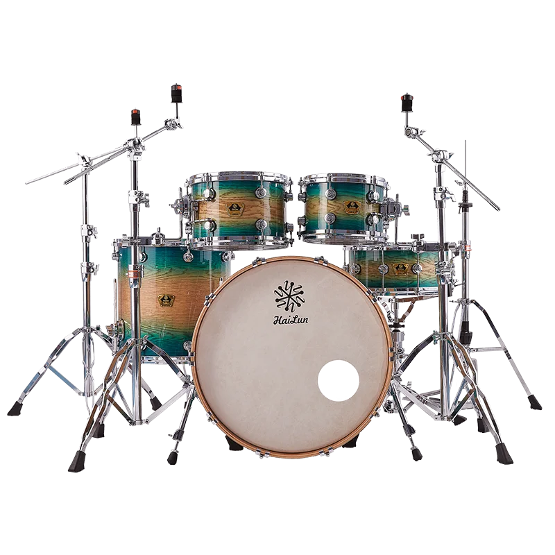 Hailun Concert Series White Oak Jazz drum set 5 drums 4 cymbals children Adult beginners Musical Percussion Instruments