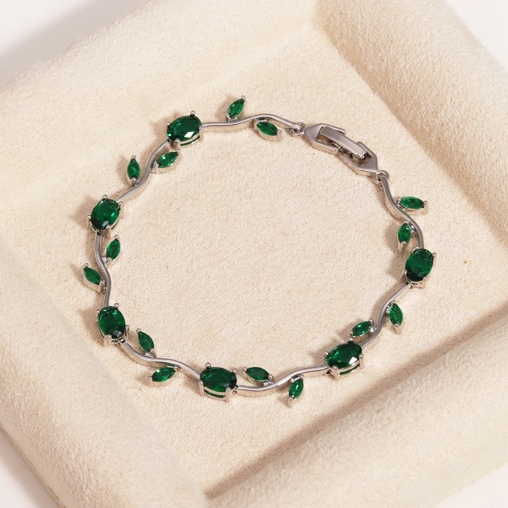 Tulpenrosa Zirkonia-Handgelenkskette mit Rankenblumen, süßes und romantisches Metallarmband für Damen, Schmuck, Hochzeitsgeschenk