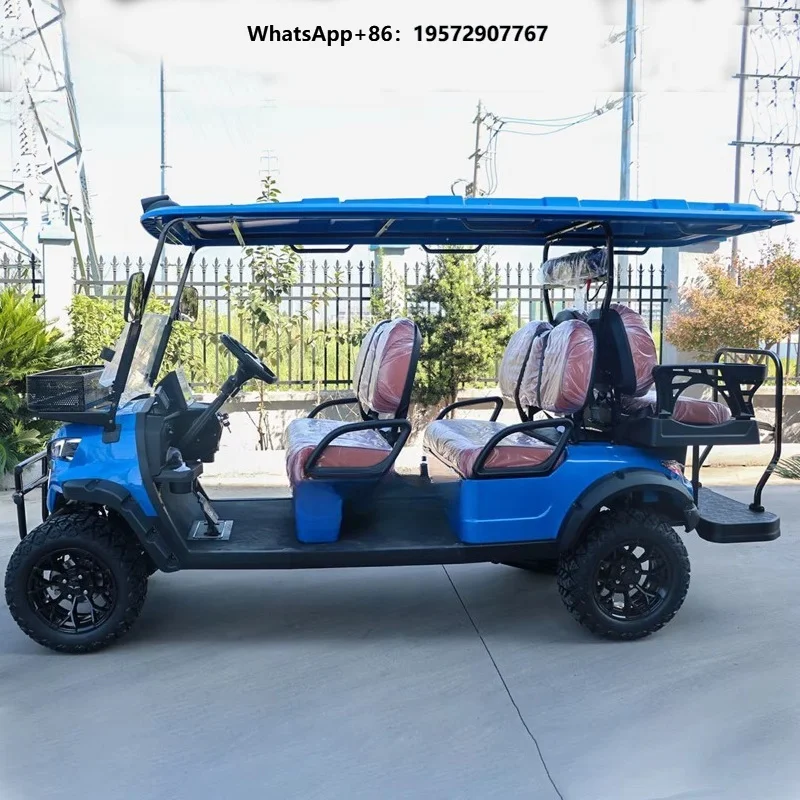 New Design Free Custom Colors Golf Cart Utility Vehicle Electric Golf Carts 6 Seater Sightseeing Car