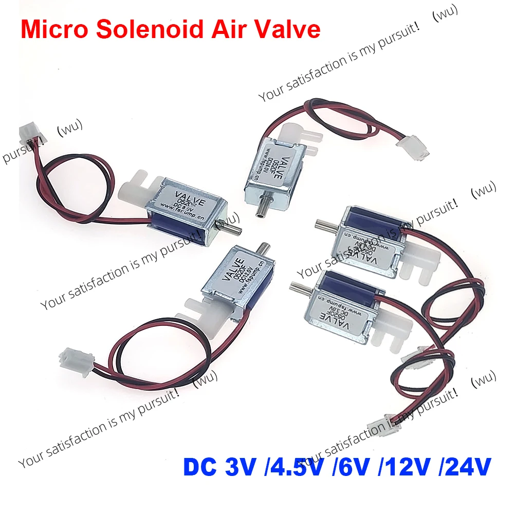 DC 3V/ 4.5V/ 6V/ 12V/ 24V Mini Electromagnetic Solenoid Valve Release Discouraged Flow Control Micro 2-position 3-way Air Valve