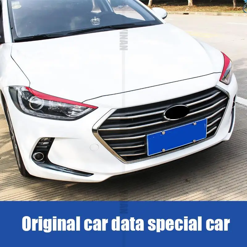 for Hyundai Elantra Avante AD 2016 2017 2018 Headlights ABS Decorative Sticker Lamp Eyebrow Car Exterior Decoration