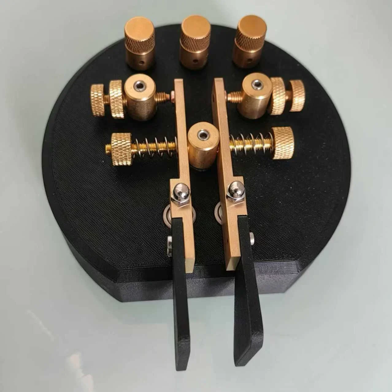 MK-10 CW Automatic Morse Key Brass Key For Shortwave Radio  with 3D Printing Base