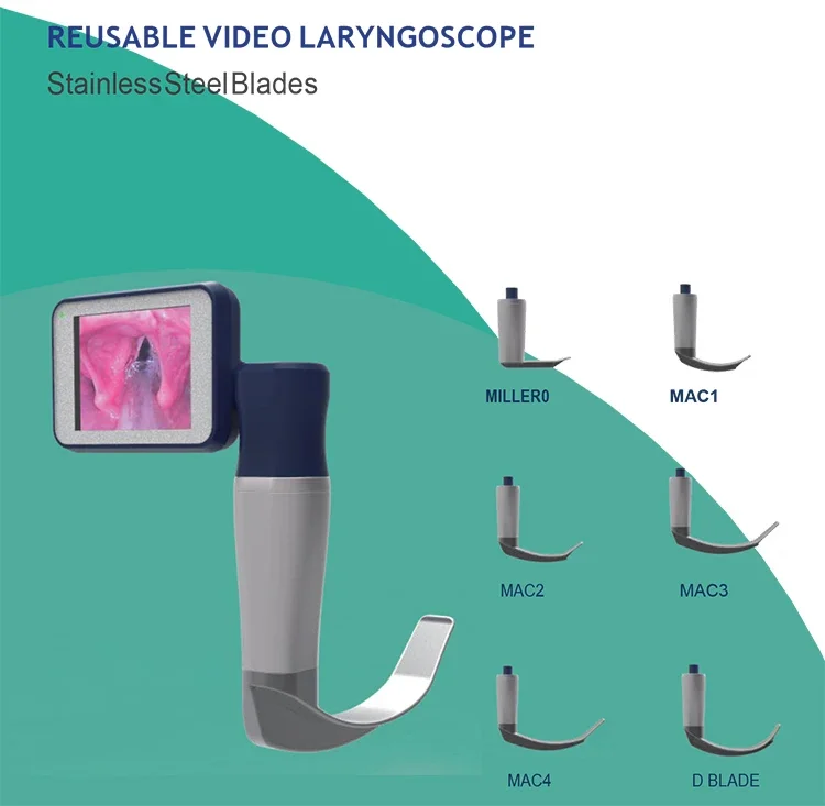 Laryngoscope Disposable With 6 Sizes Blade Medical Reusable Video