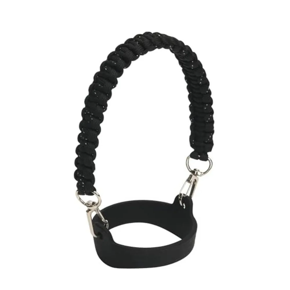 Hand-Free Woven Water Bottle Sling Rope Stretchable Universal Water Bottle Holder Color Blocking Reusable Water Cup Strap Travel