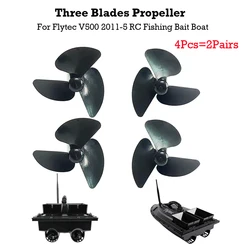 4 Stuks 3-Blade Propeller Voor Flytec V500 Flytec 2011-5 Elektrische Rc Visaas Boot Rc Onderdelen vooruit En Achteruit Propeller 2Pairs