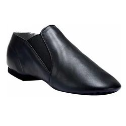Zapato de Jazz de cuero sin cordones con elásticos, para niño grande, niño pequeño, niño pequeño
