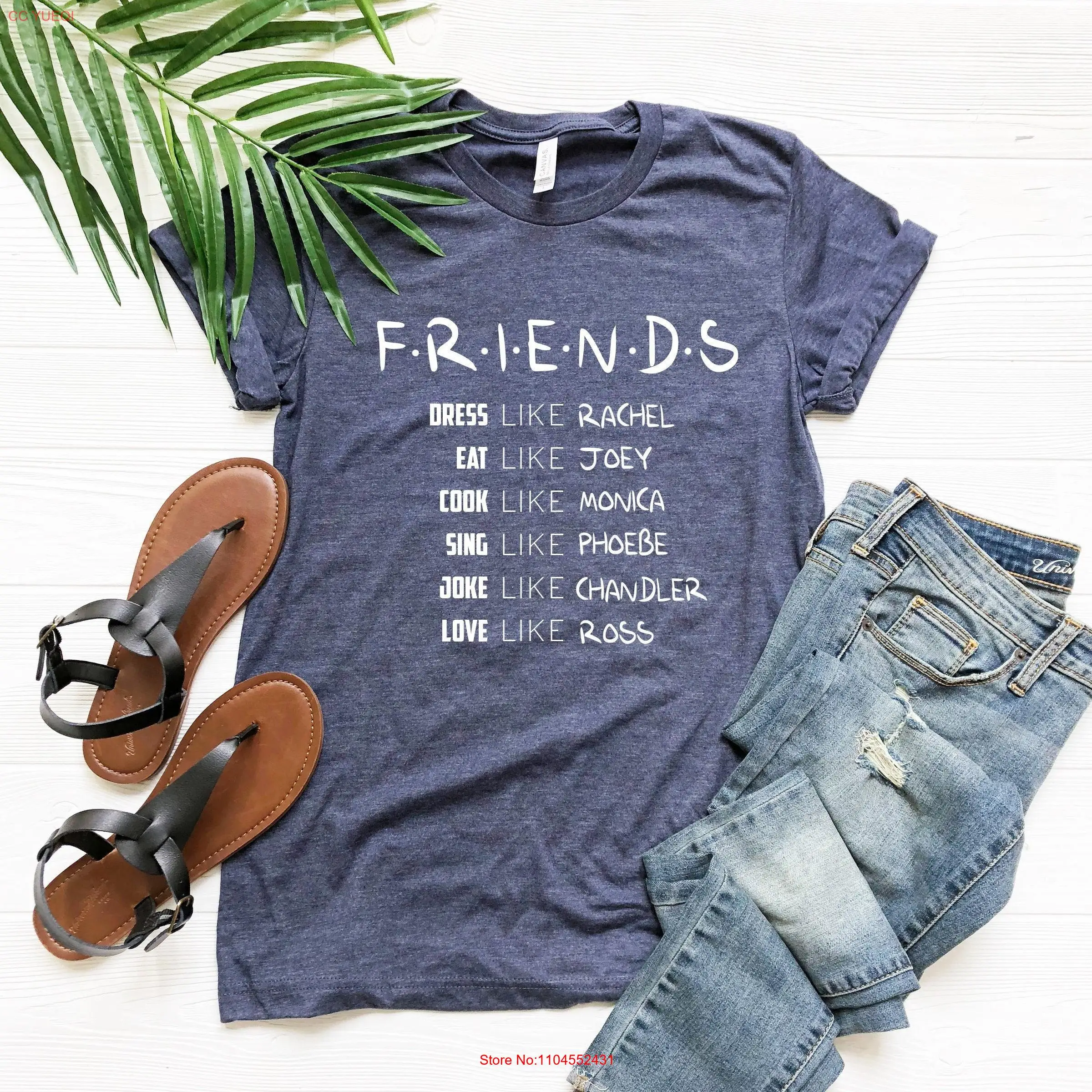 Friends Tv Show Logo camisa Monica T mujeres para cocinero como divertidas mangas largas o cortas