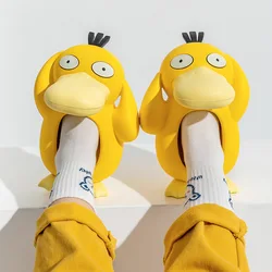 Pokemon Anime Psyduck Pikachu Summer Children's Slippers Cartoon Anti-skid Indoor Shoes Home Bathroom Beach Sandals Kawaii Gifts