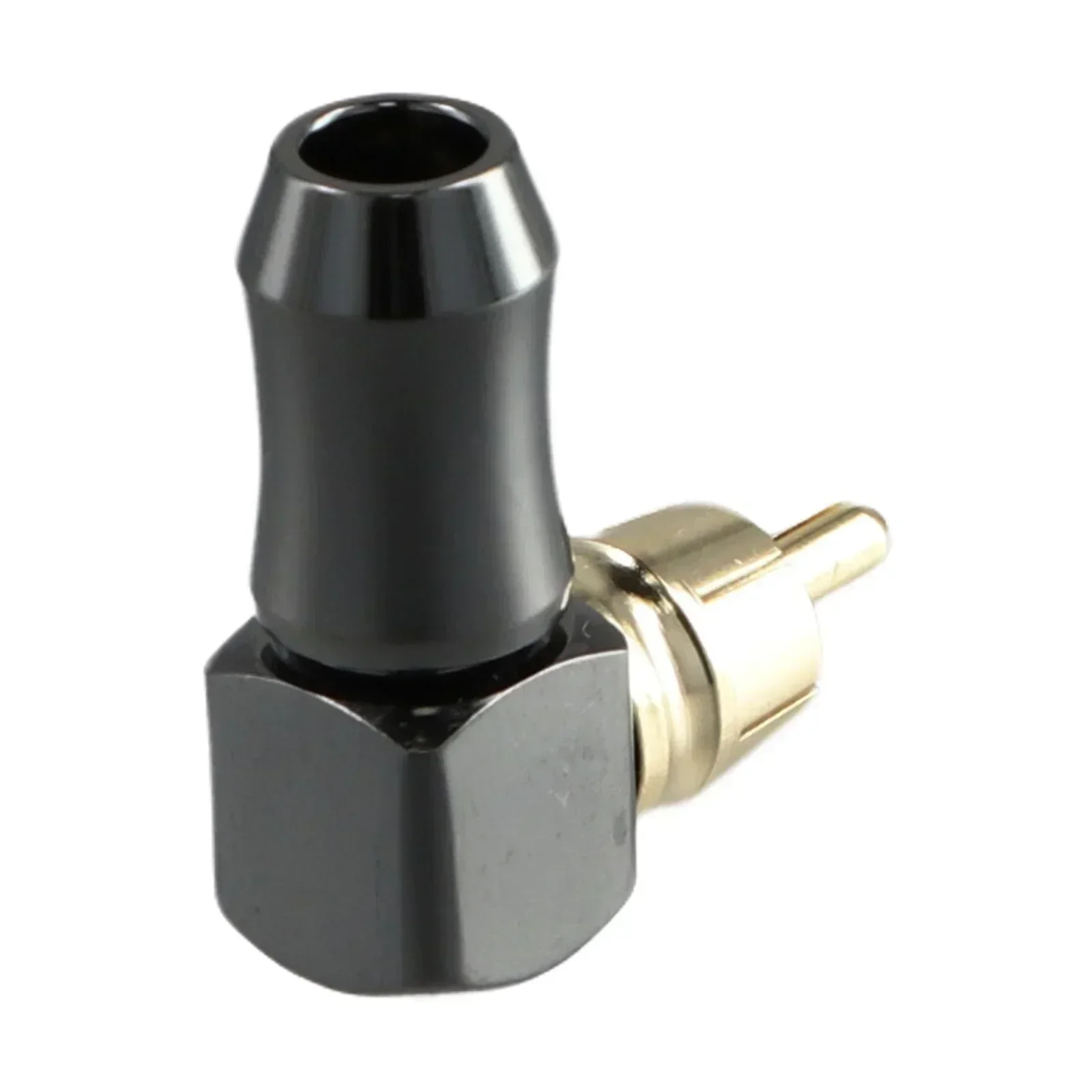 L-shaped Right Angle Elbow 90 Degree Male Conversion Head Male Plug Copper Audio Video Connector Soldering Adapte