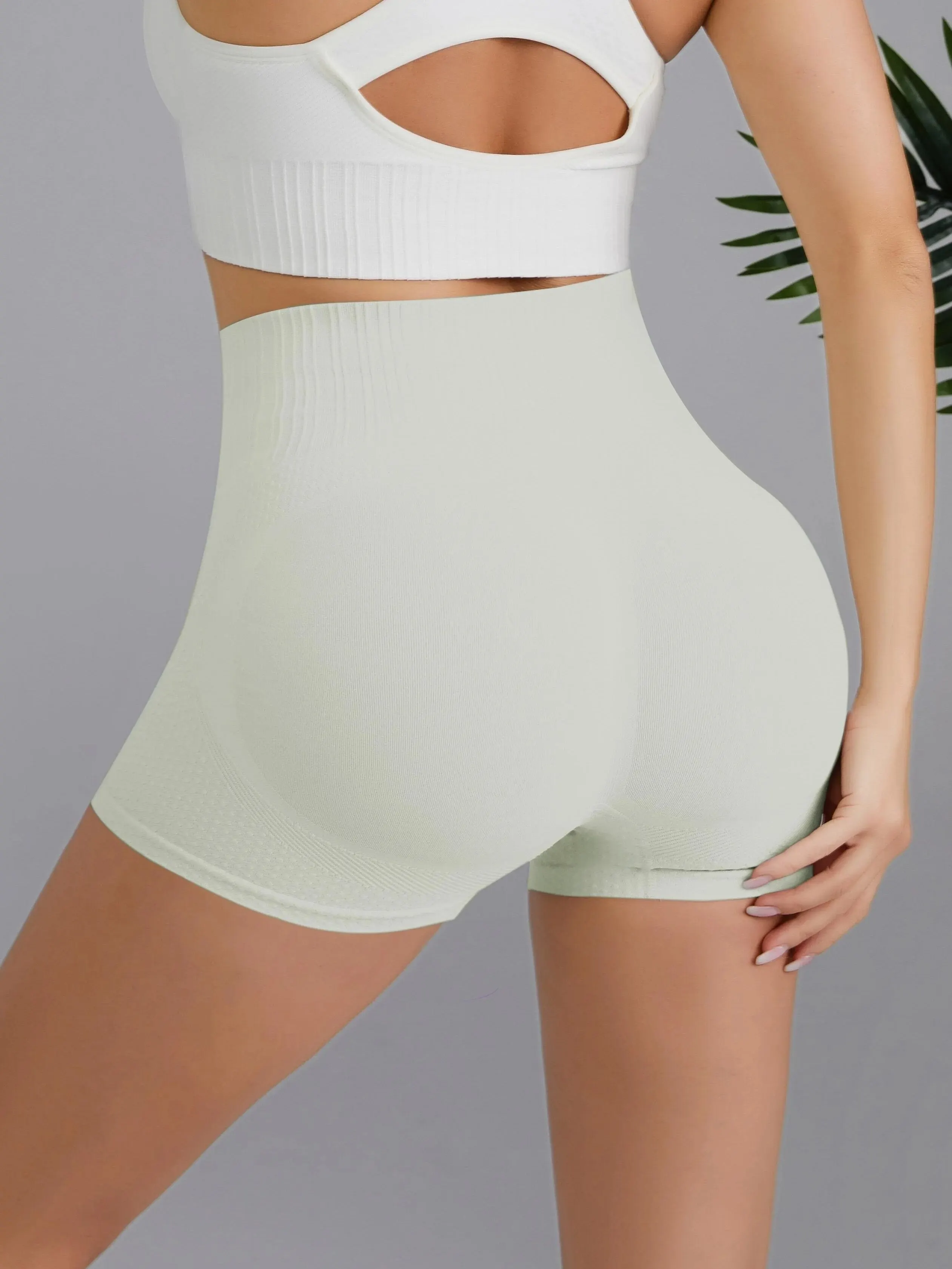 1 Article Shape Your Body with Our Wide Waistband High Stretch Tummy Control Butt Lifting Yoga Sports Shorts!