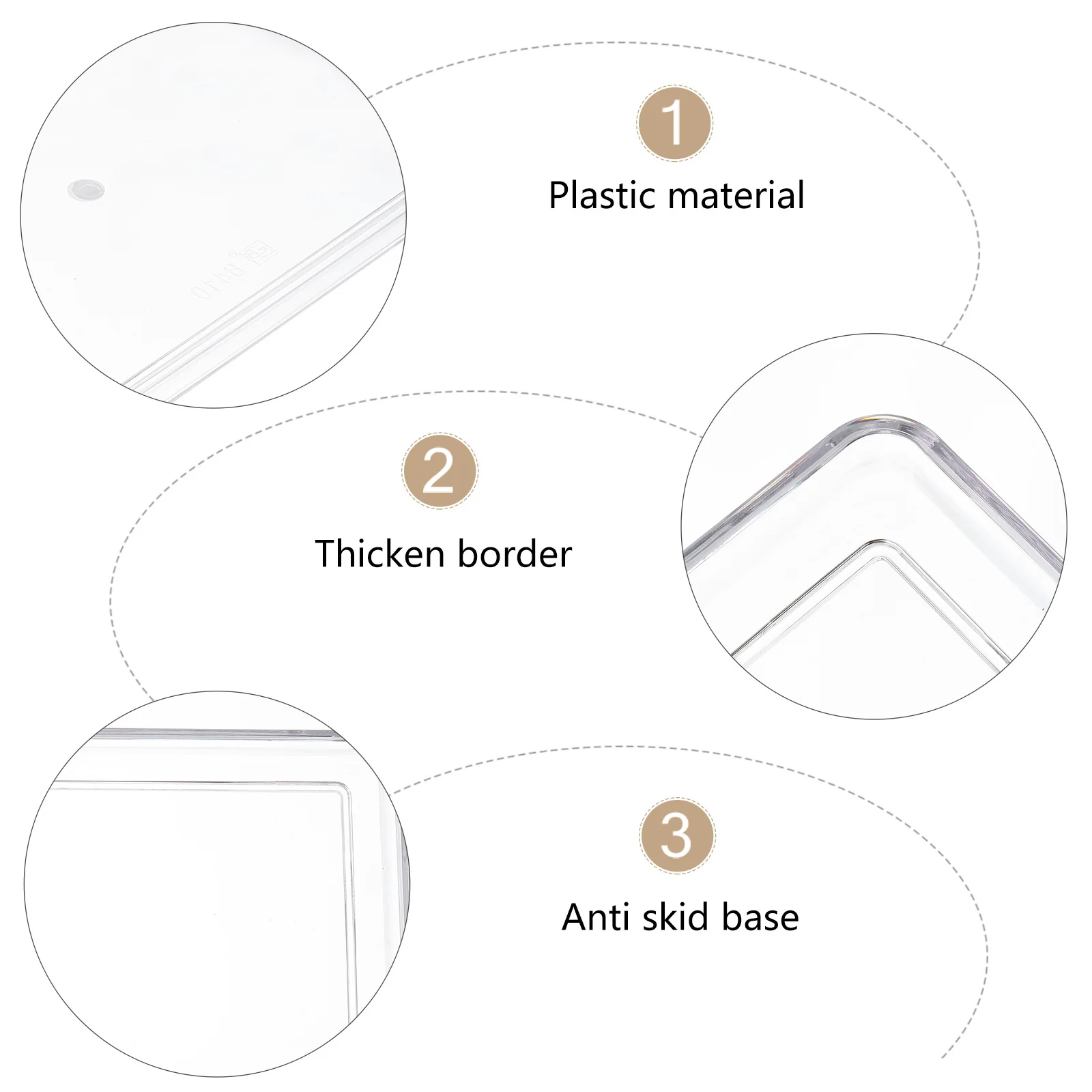 

1 pc Bathroom Storage Tray Transparent Acrylic Simple Design Versatile For Towels Toiletries Fruits Wedding Serving Tray