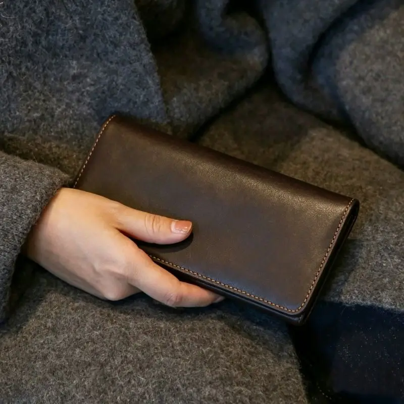 retro-long-wallet-men's-genuine-leather-multi-functional-large-capacity-business-youth-handbag-multi-card-slot