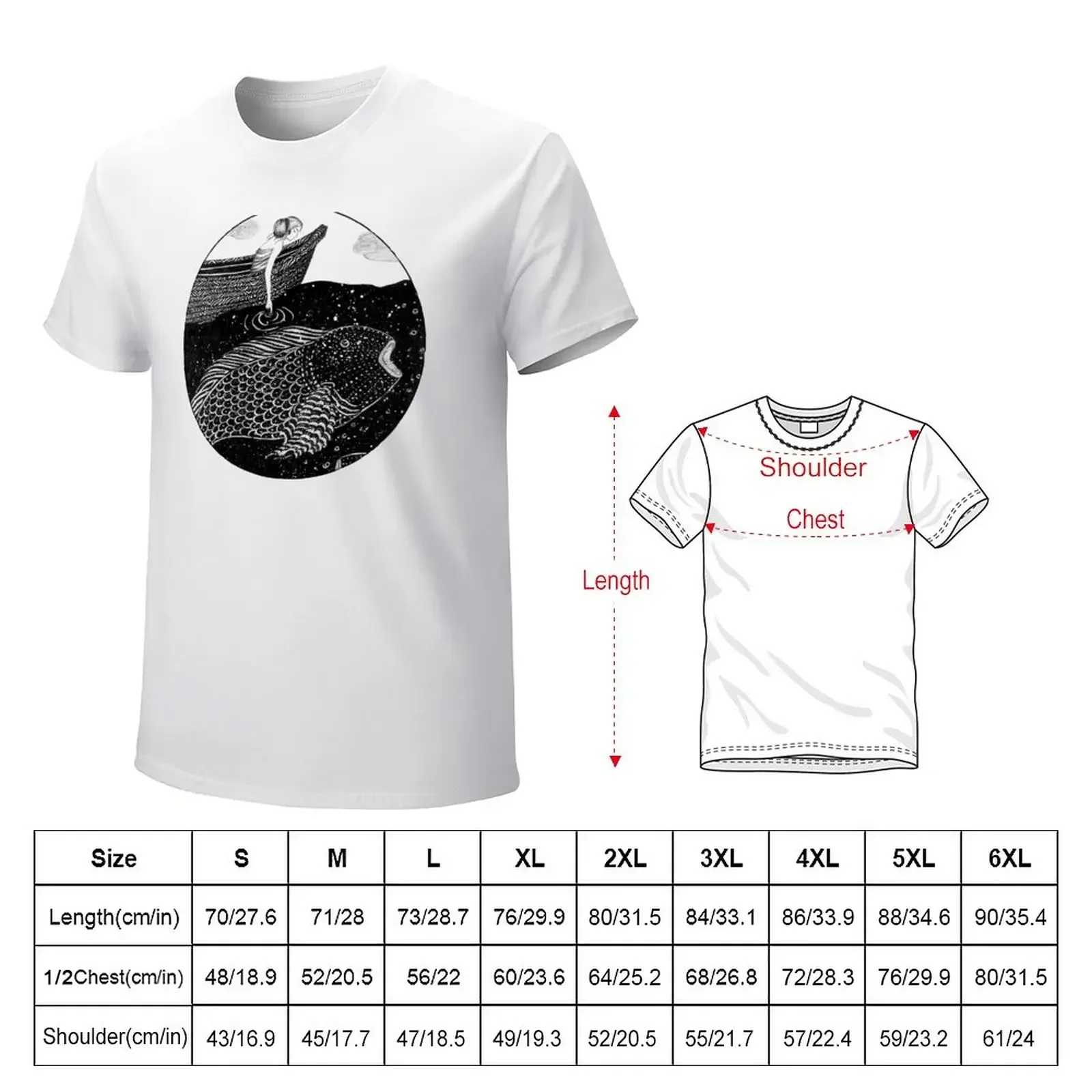 The Shimmering Sea Lights T-Shirt blanks korean fashion mens t shirts