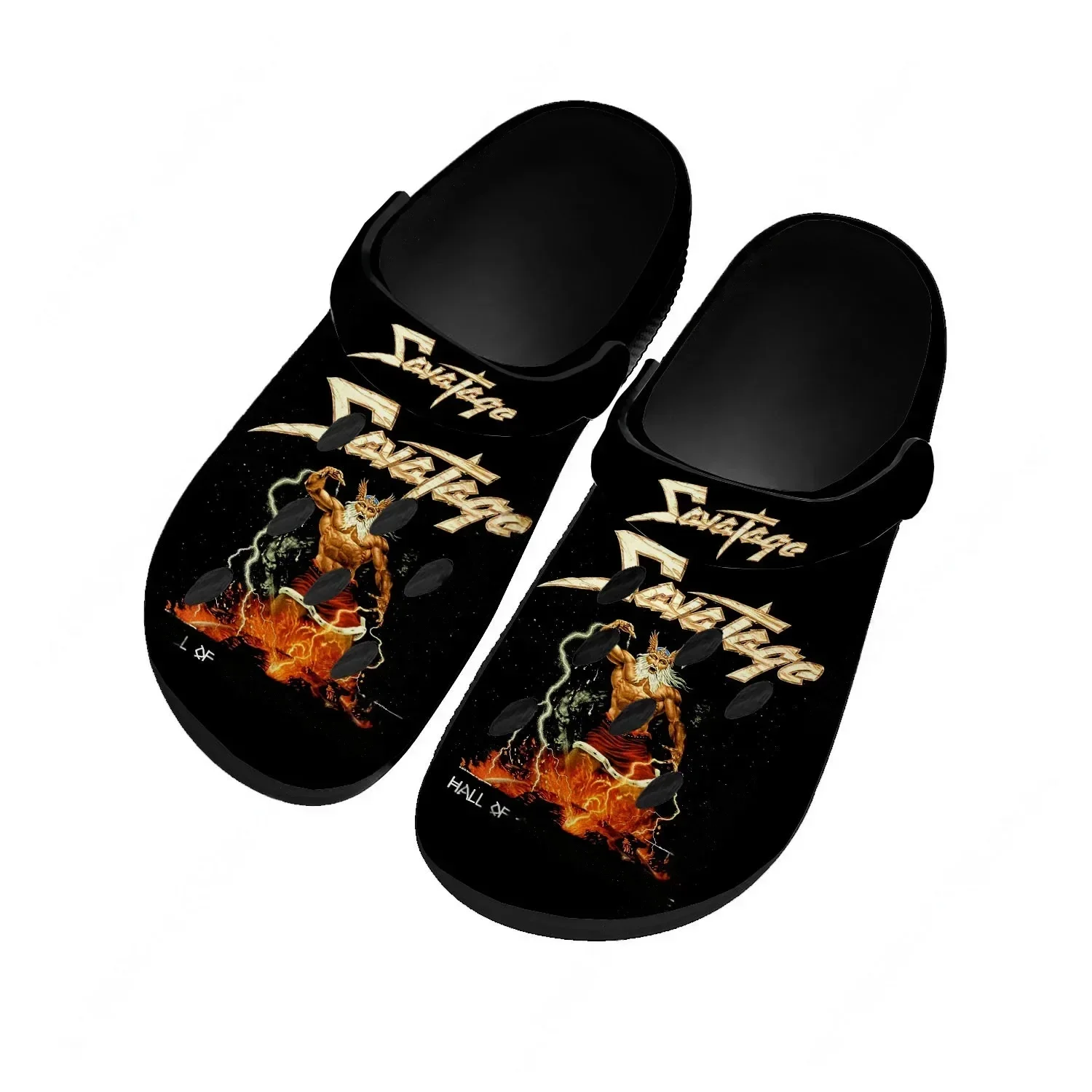 Savatage Home Custom Sandals Women Teenager Fashion Water Shoe Heavy Metal Garden Breathable Comfort Beach Hole Slippers