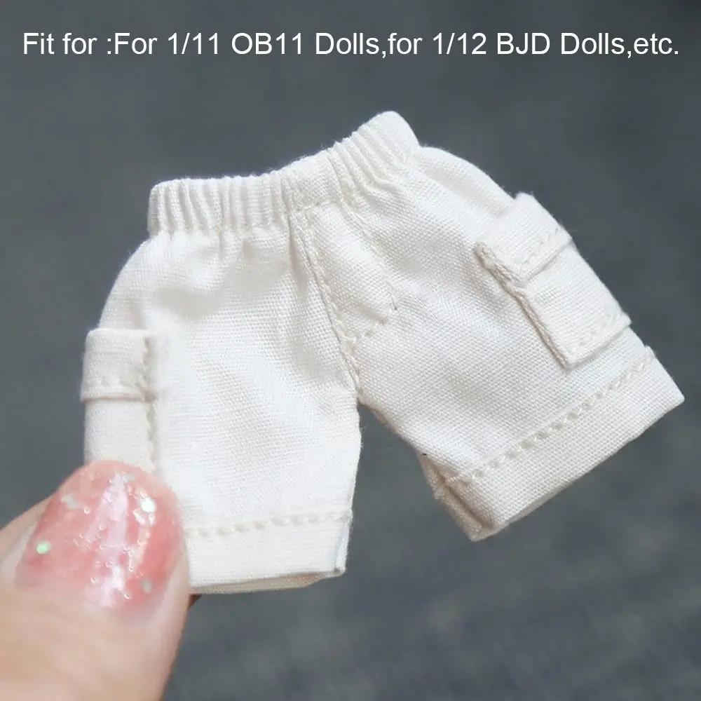 ของเล่นสำหรับตุ๊กตา BJD ขนาด 1/12 สำหรับตุ๊กตา 1/11OB11 เสื้อผ้า กางเกงยีนส์ขาสั้น กางเกงขาสั้นมีกระเป๋า ตุ๊กตาใส่กางเกงขาสั้น